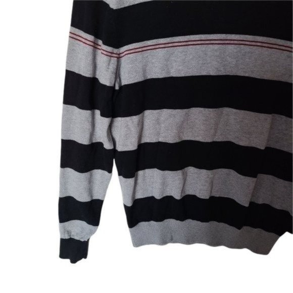John Bartlett Consensus Men's Stripe Crew Neck Sweater size M Medium 100% Cotton - Picture 6 of 9